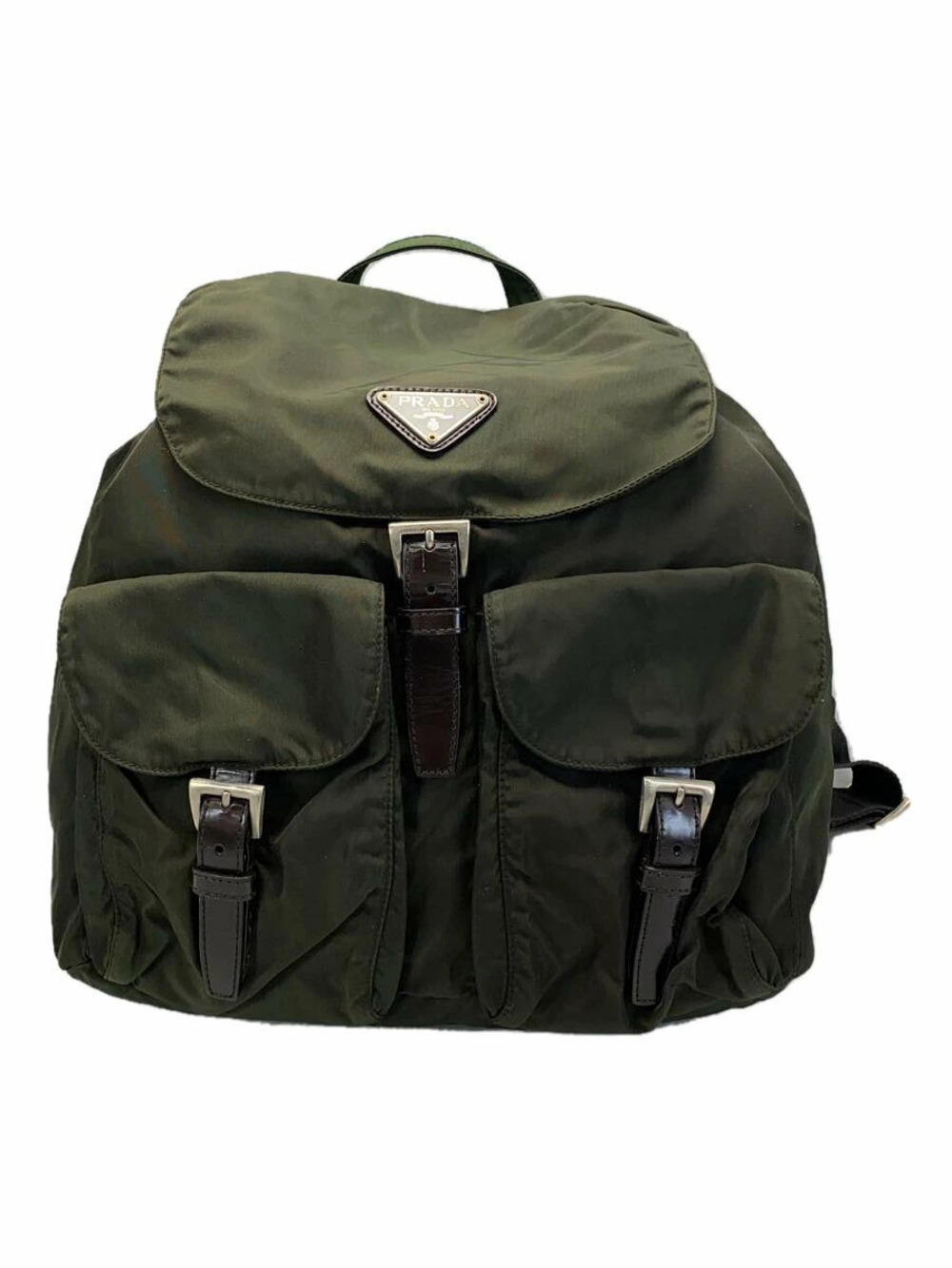 Prada Saffiano Tessuto Backpack Khaki Green